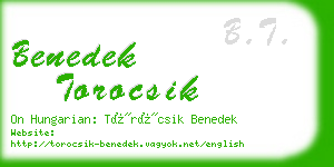 benedek torocsik business card